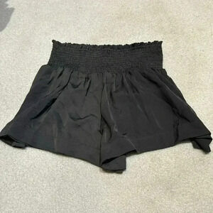 Satin shorts olive green medium